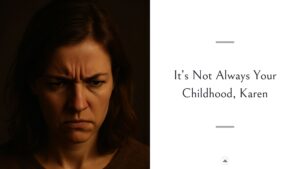 Close-up portrait of a woman with a furrowed brow and intense, concerned expression, lit dramatically with warm lighting against a dark background